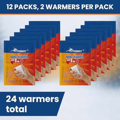 Image of Hand Warmers (Pack of 12) | Natural Heat | 8+ Hours Cosy Heat | Ideal for Adults and Children | Safe for Travel, Camping, Hiking, Holidays | Self Activated
