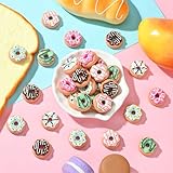 Stiesy 30 Pcs 6 Colors Resin Donut Slime Charms Beads Imitation Food Cabochons Beads No Holes Sweet Food Flatback Charms for Slime DIY Craft Making Ornament Scrapbooking Embellishments Hair Clip Decor - Image 5