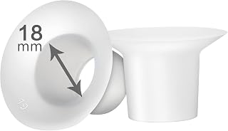 LOZAEVE 18mm Silicone Flange Inserts Compatible with for Spectra S1/S2, Medela, Bellababy, Elvie, Willow go, Momcozy S9 S10 S12, Freemie Breast Pump Insert Shields, Reduce 27-28mm Tunnel to 18mm, 2pcs