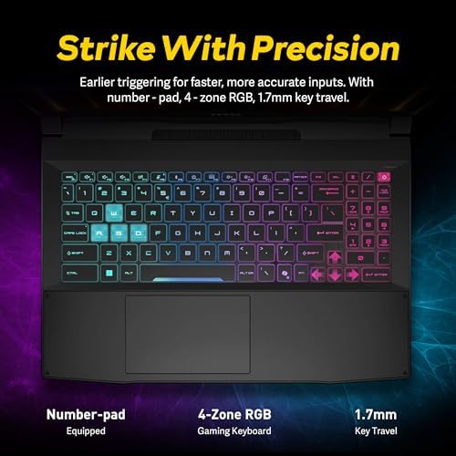 msi Katana 15 HX 15.6" 165Hz QHD Gaming Laptop, Intel Core i7-14650HX, GeForce RTX 5070 8GB GDDR7, 16GB RAM, 2TB Storage(1TB SSD+1TB Docking Station), Backlit Keyboard, Wi-Fi 6E, Win 11, Black - 4