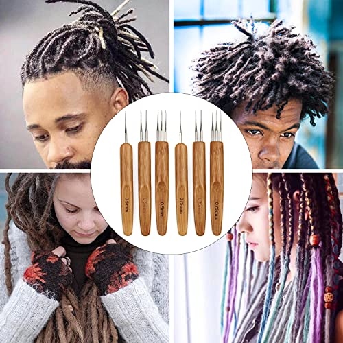 GZGXKJ 6Pcs Crochet Dreadlock Bambou 0.5/0.75mm Outil à Aiguilles Dreadlock – vue 7