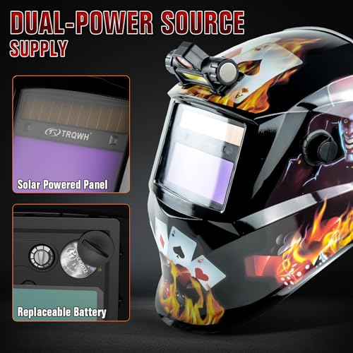 Image of TRQWH Welding Hood Auto Darkening Welding Helmet with Light True Color
