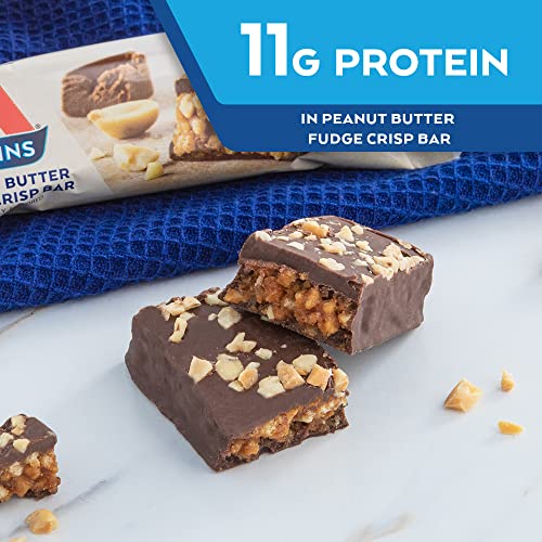 Atkins Snack Bars, Peanut Butter Fudge Crisp, 10G Protein, 2G Net Carbs, 1G Sugar, 6.17-Ounce, 5 Count (Packaging May Vary) #TOP5