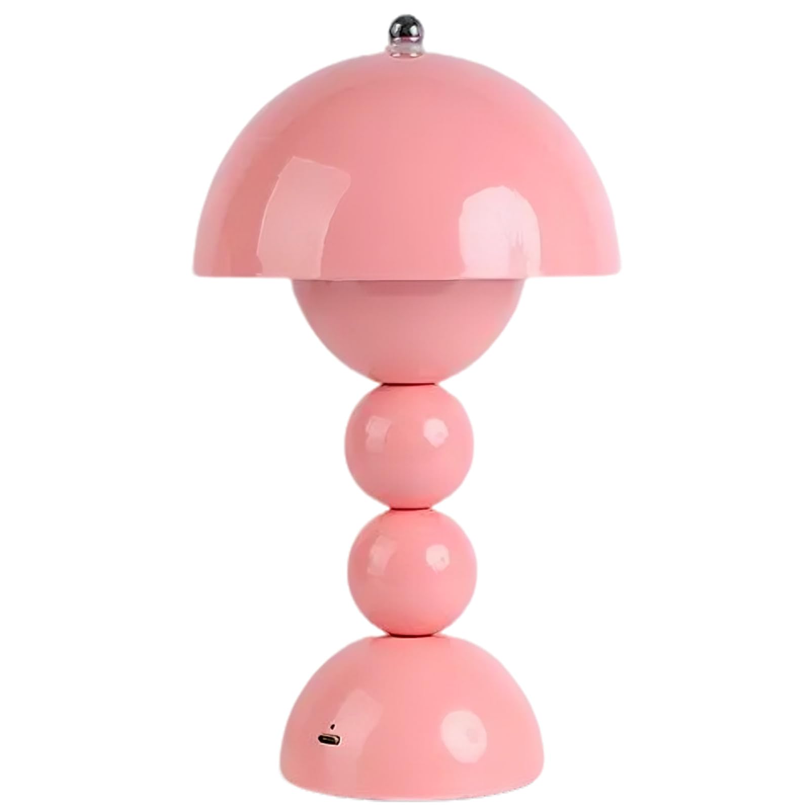 Brabola Rechargeable Table Lamp, 3-Color Dimmable Cordless Desk Lamp with Touch Control, Portable Battery Powered Nightstand Lamp for Bedroom, Kitchen, Outdoor, Camping, Decoration (Pink)