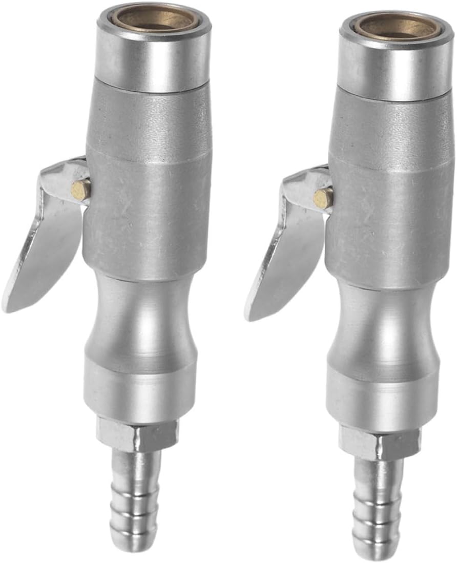 PATKAW 2pcs Self-Locking Tire Air Chuck with Copper Construction Matte Finish, Quick Connect Inflator Nozzle for Car Tire Inflation and Wheel Maintenance