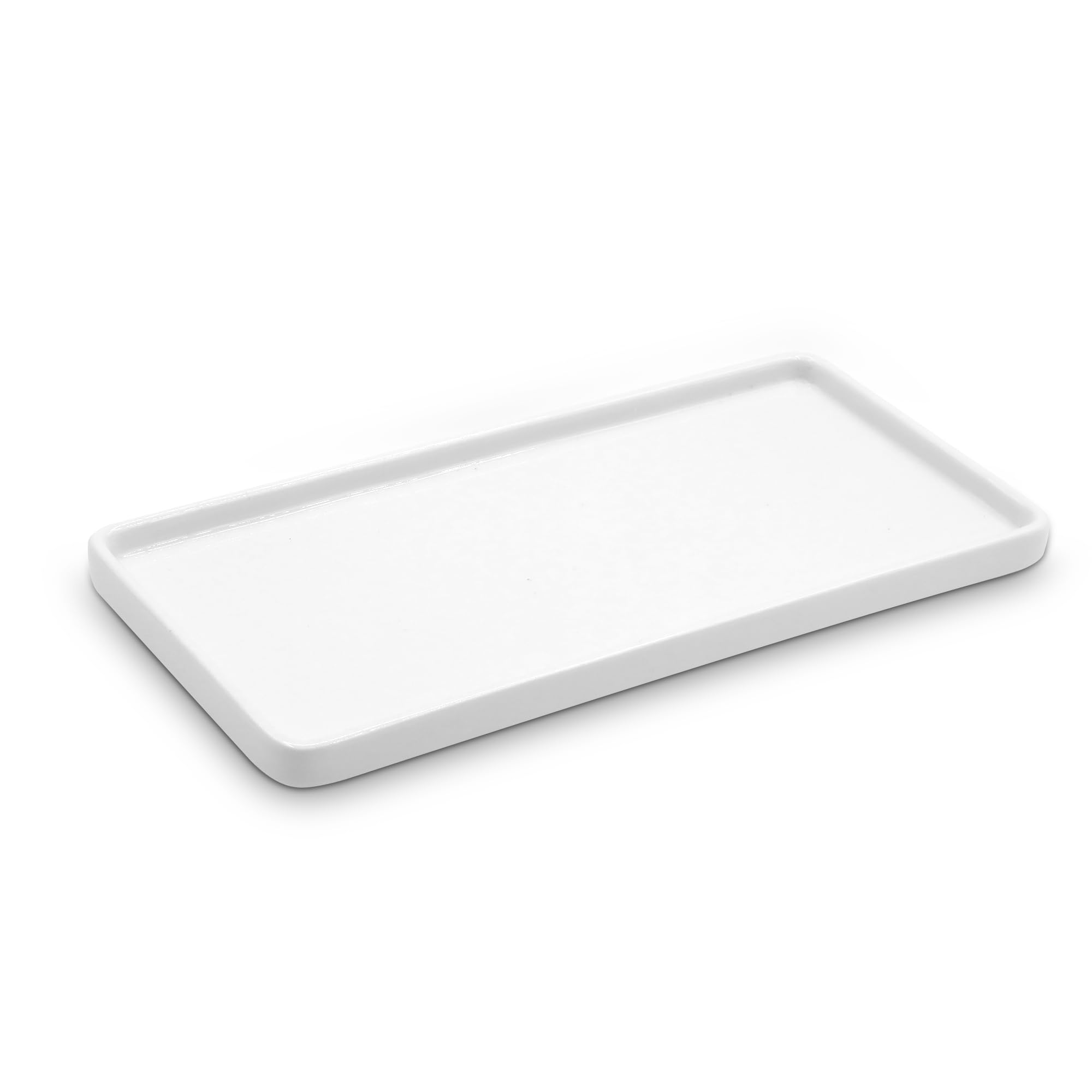 Plateau de salle de bain LoeJan en céramique de 20,3 cm pour savon et bougie