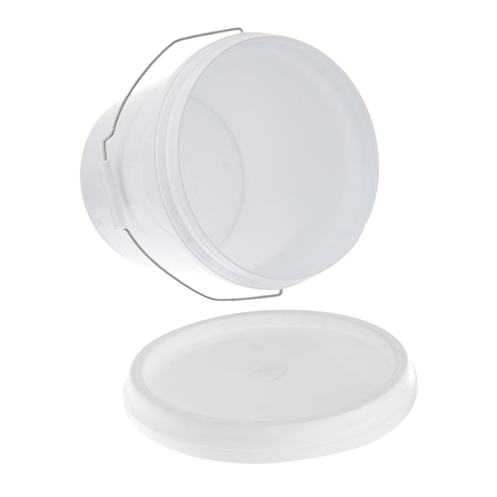 Seau d'eau en Plastique Blanc 10 L Poignée Robuste