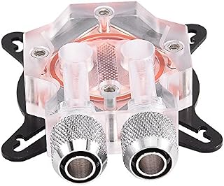 Richer-R GPU Water Block,Computer GPU Cooling Water Block Cooler Kit Red Copper Base for Graphics Processing Unit, Easy to install Suitable for 8-10 mm Diameter of tube