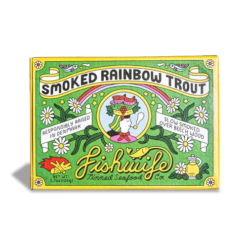 Fishwife Smoked Rainbow Trout 1-Pack (3.7 oz per tin) | ASC-Certified Sustainable Seafood, Gluten Free | Handpacked in BPA-NI Tins