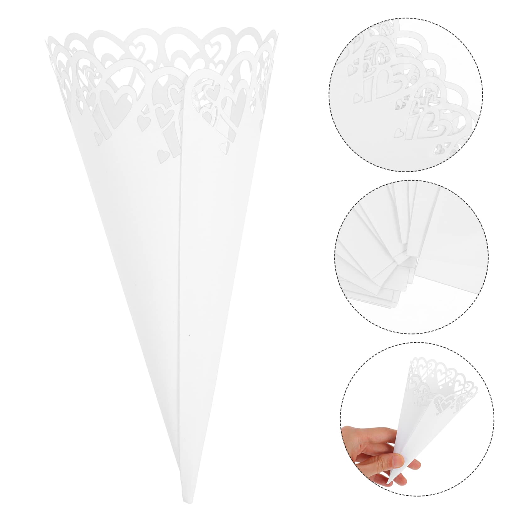 SHINEOFI 100stücke Hochzeitskonfetti Papier Mit Herz-lace Design Für Hochzeiten Babypartys Und Feiern Füllung Mit Blütenblättern Oder Konfetti