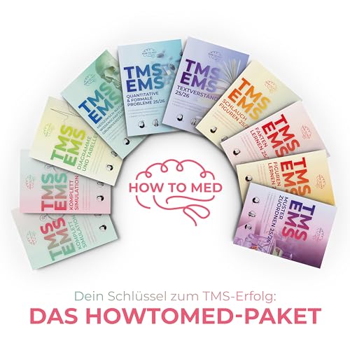HOWTOMED - TMS & EMS Kompendium 2025/2026 - Leitfaden & Vorbereitung für den Medizinertest - Angepasst an letzten TMS - Übungsbücher Medizin Test in Deutschland