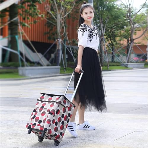 MaGiLL Einkaufstrolley, Einkaufstasche auf Rädern, Rucksackgurte, zusammenklappbarer Mehrzweckwagen für Damen, Picknick, Wäsche – Bild 5