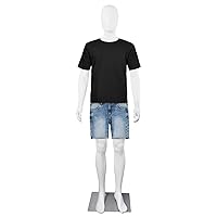 Vista 10 de SHAREWIN Maniquí para Niños de Cuerpo Completo Ajustable Sin Rostro Torso de Maniquí Forma de Vestido Infantil Realista Ajustable Desmontable Cuerpo