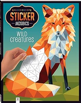 Paperback Kaleidoscope Sticker Mosaics: Wild Creatures Book