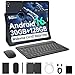 Laptok Android 16 Tablet 10 Pollici, 30GB RAM+128GB ROM, Octa Core 2.0GHz /WiFi 6+2.4G/GMS/6000mAh/Bluetooth 5.4/Widevine L1/8MP+5MP/Tablet 2 in 1 con Tastiera, Mouse, Cuffie, Penna e Custodia