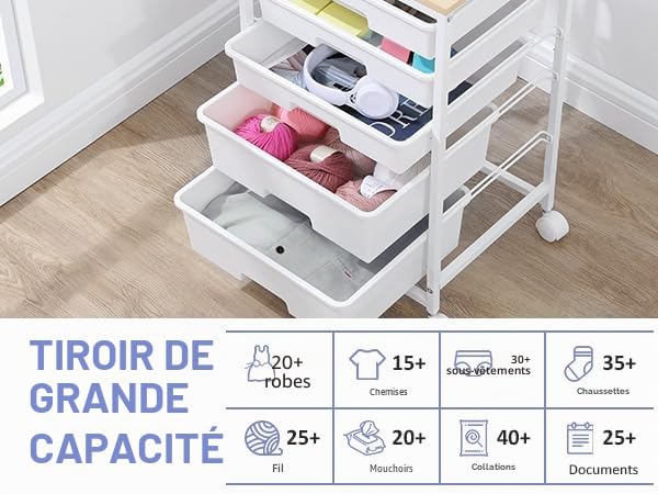 Chariot de salle de bain SYKIARIOL pour optimiser les petits espaces encombrés