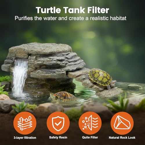 Filtre tortue 130 GPH multicouche MIXJOY pour grand volume d'eau