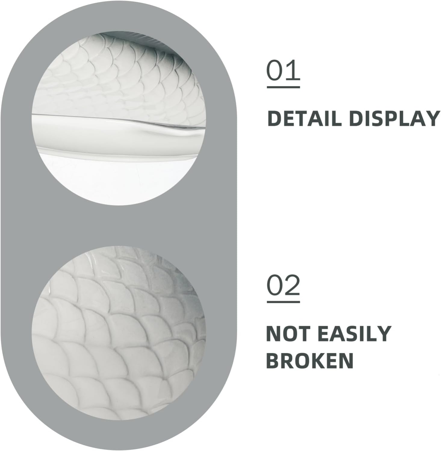 Ceramic Fish Steamed Tray Fish Shaped Serving Plate for Elegant Dining and Entertaining Unique Fish Design Deep