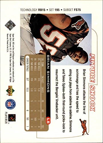 Miniatura 2 de 1998 UD3#195 Brian Simmons FR RC