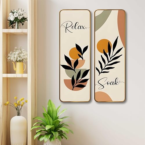 Livin'luxe Relax & Soak Abstract Wall Panel Set of 2 | Sparkle La...