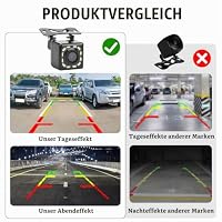 Rückfahrkamera Set 12V, IP68 Wasserdicht Auto Rückfahrkameras 170° Weitwinkel, Klare Nachtsicht Backup Kamera mit 12 LED für Wohnmobil Trucks Bus Pickup Trailer, 6m Kabel – Ansicht 5