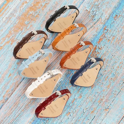 SANDEIN Watch Band Compatible with Fossil, Women 8mm Soft Leather Replacement Wrist Strap for Fossil ES3077 ES3148 ES3262 and ES4119 ES4176 Series Watch Straps