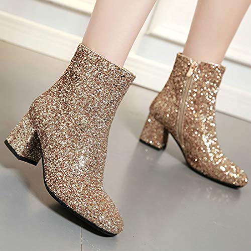 gold sparkle booties