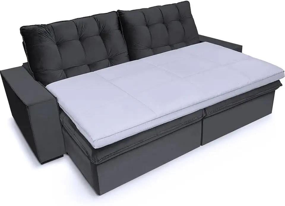 Pillow Top para Sofá Retrátil e Reclinável de Fibras Macias Futon Almofada 90x180cm