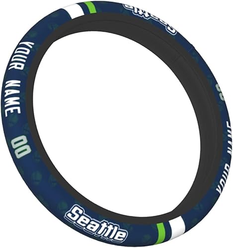 Miniatura 10 de Atlanta - Fundas personalizadas para volante de automóvil, número de nombre personalizado, antideslizante y absorción de sudor, accesorios