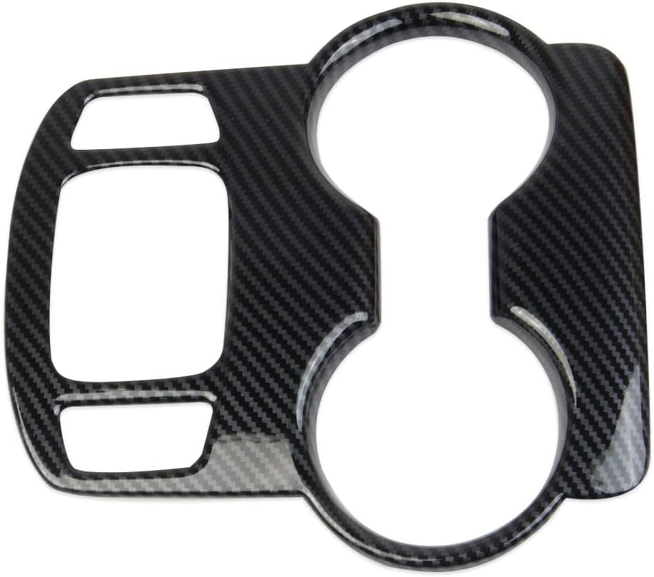 Korlot Carbon Fiber Center Console Cup Holder Knob Button Panel Cover Trim for GMC Terrain 2018-2024