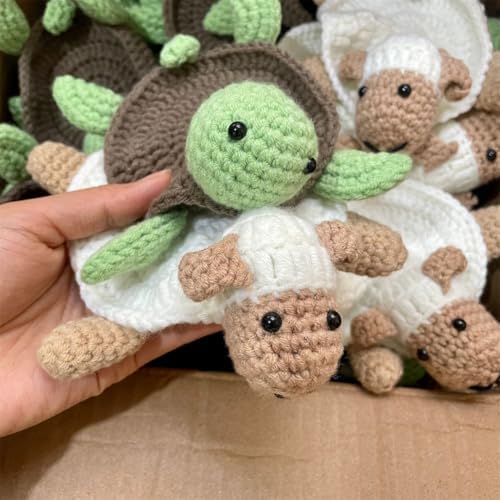 Yurosiay Tortoise altlık, tığ işi el yapımı tığ işi kaplumbağa altlığı, şirin içecek altlığı, örgü altlık, sehpa, masa koruması, ev dekorasyonu için - Görsel 3