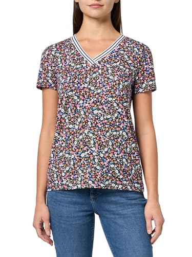 Image of Nautica Women's Solid V-Neck Short Sleeve T-Shirt Shirt