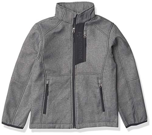 Reebok Boys' Soft Woven Jacket, Heather Grey, 5-6 Reebok Boys' Soft Woven Jacket, Heather Grey, 5-6