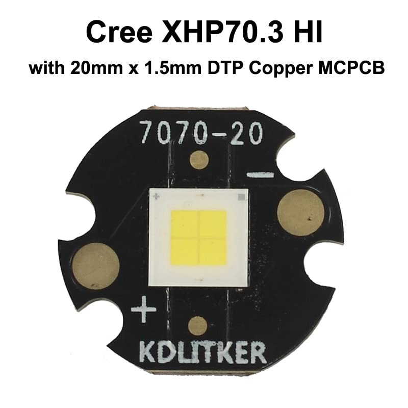 Cree XHP70.3 HI 45W 5157 Lumens 6500k 5000k 4000k 3000k 7070