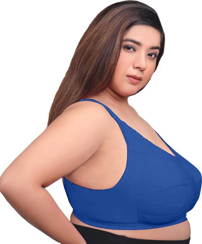 Image of Regular & Plus Size Women Full Coverage Cotton Broad Belt Bra, Women's Full Figure Magic Lift Plus Size Seamless Wire Free Back Close Bra.