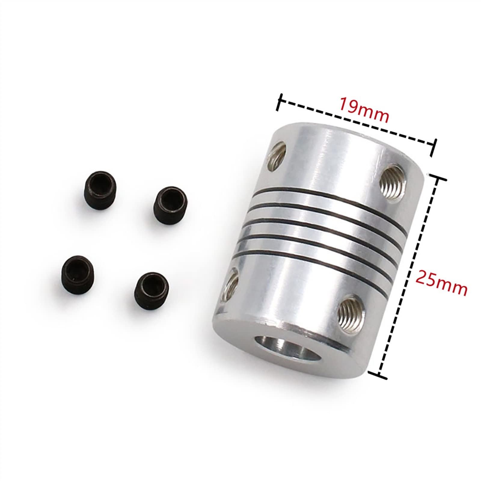 Giunto Elastico Per Albero 10mm/6.35mm, 5Nm &ndash; Perfetto Per Frese CNC E Motori Passo-passo