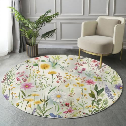 Tapis de chambre rond lavable pour créer un coin lecture enfant - 4