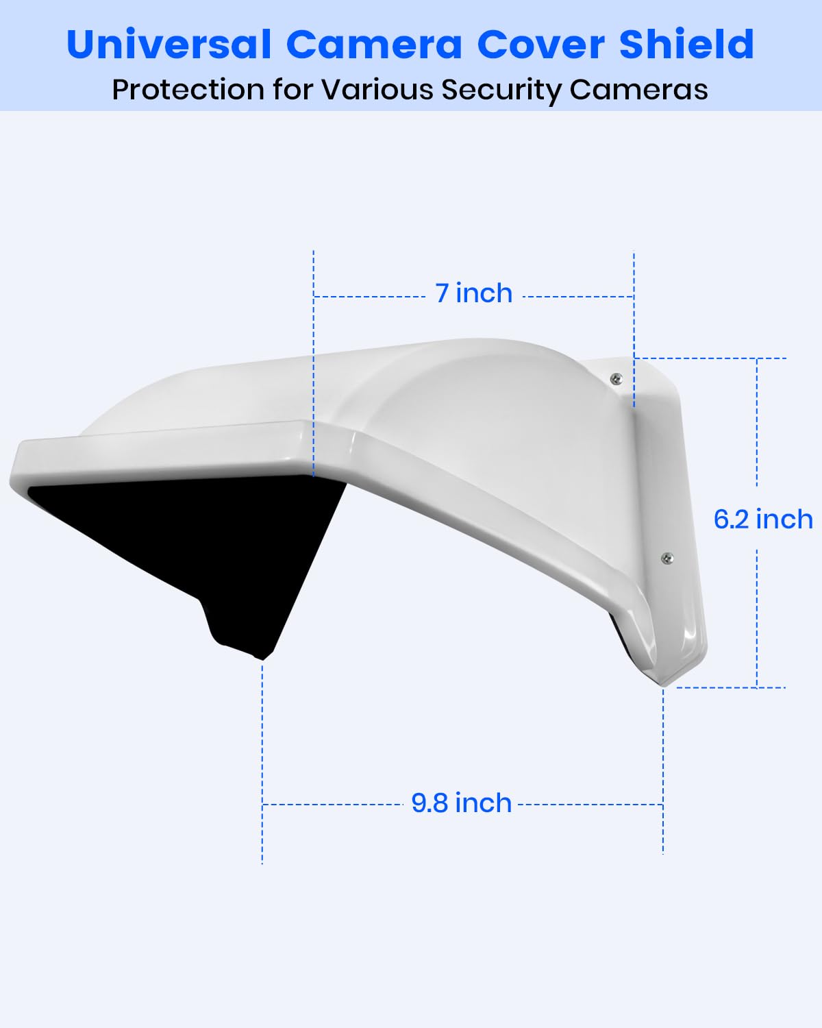 Protector universal para cámara de seguridad solar y lluvia, ABS a prueba de protección para cámaras de vigilancia CCTV domo/bala