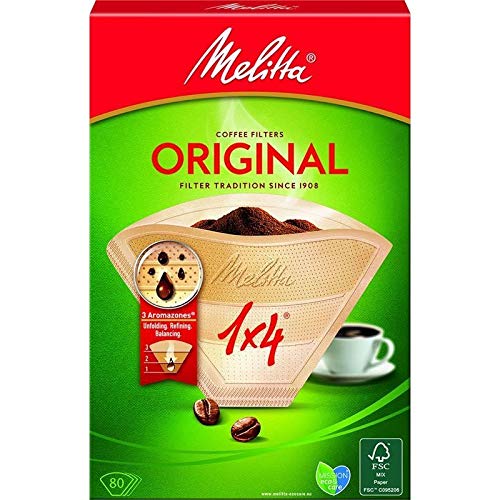 Filtres à café Melitta 1:4 brun FSC en papier naturel haute densité