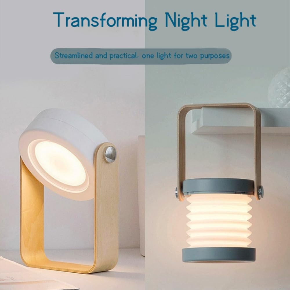 Linterna telescópica para niños, luz nocturna estirada, también linterna portátil, recargable por USB, práctica decoración de mesa de guardería, dormitorio y ABS, el mejor regalo de cumpleaños y