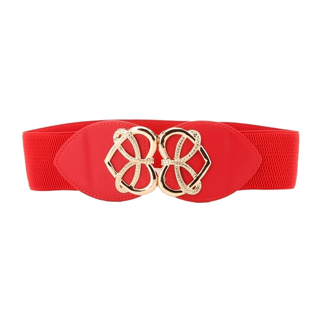 Womens Belt Elastic Elastic Waistband Buckle Wide Versatile Dress Clothing Decoration Belt