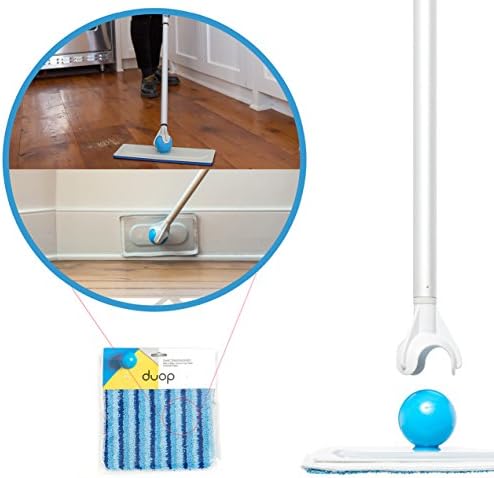 Duop 6" Microfiber Scouring Pads (Pack of 2) – Combines with Abrasive Strips to Help Scrub Tough Stains & Built Up Dirt