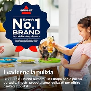 Bissell SpotClean Mini Lavatappeti Senza Fili, Lava Tappezzeria Portatile, Perfetto per Pulizie Veloci, Compatto e Leggero, Rimuovi Macchie da Auto, Barca, Divani, Materassi e Altro Ancora, 40651