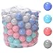 WonderPlay Kids' Ball Pits, Pack of 200 Phthalate Free BPA Free Crush Proof Plastic Colorful Ball,with Reusable and Durable Storage Mesh Bag with Zipper