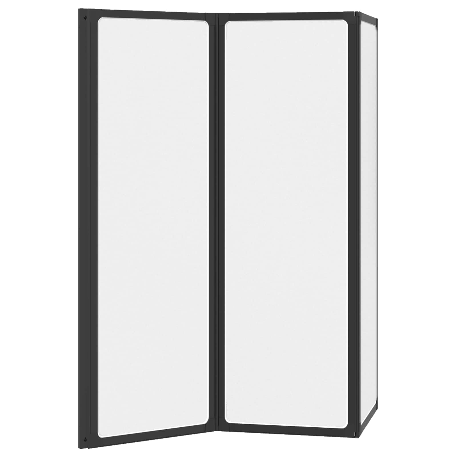 Mampara de ducha negra 120 x 2 x 117 cm de aluminio y polipropileno, mampara de ducha plegable con labio sellado de goma, montaje flexible para ducha, cabina de ducha, puerta de ducha, ducha