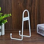 Artliving 6 inch Medium White Metal wall Mount Display Easel Plate Hanger Vertical Plate Stand Holders Picture frame Stand for Wall 4 Pack - Image 4