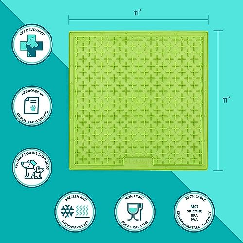 Procyon Hundebedarf Indus2 Licki Mat Buddy Large, Leckerlimatte, Treat Mat, Einheitsgröße, Farblig Sortiert: Grün oder Orange, 1 Stück (1er Pack)