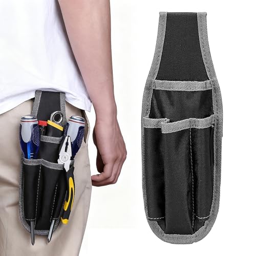 Bolsa de herramientas, soporte con clip de metal, organizador de herramientas y riñonera, para hombres, mecánicos, técnicos, constructores, destornilladores
