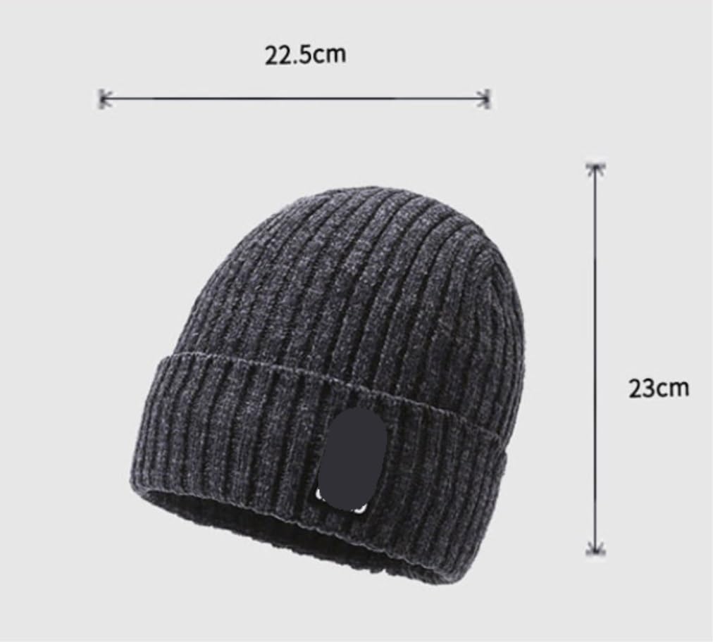 Chapeau d'hiver Bonnet De Pêcheur Ou Bonnet Tricoté 2 en 1 À Manchette Régulière pour Hommes Et Femmes, Côtes Chaudes Chaud Chapeau(A)
