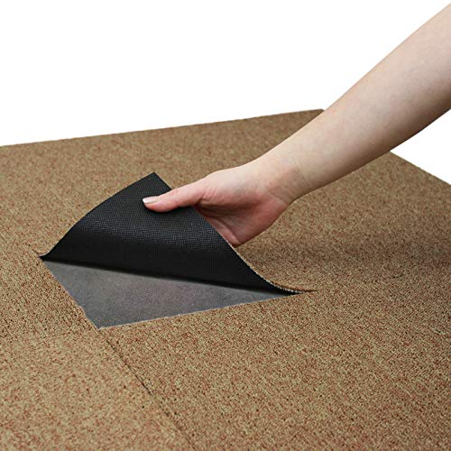 Monster Shop - 20 Quadrotte Di Moquette 50X50Cm Colore Sabbia 5Mq Dure Commerciali Per Pavimenti Di Case E Uffici - 4